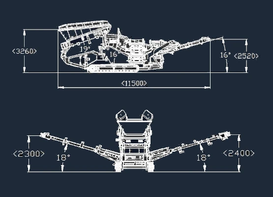 Рабочие размеры грохота Komplet Kompatto 124