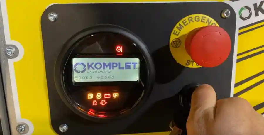 Мобильная щековая дробилка K-JC 503 панель запуска