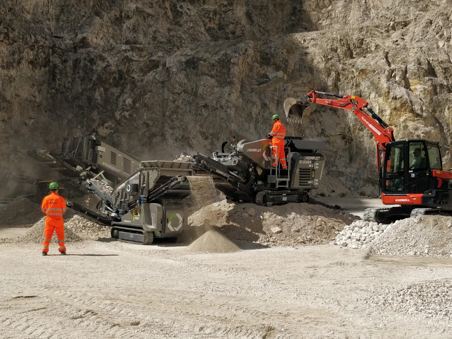 Щековая дробилка K-JC 604 Грохот Kompatto 221 Шредер Krokodile