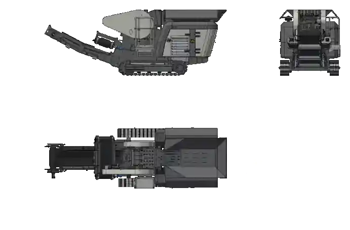 Компактная мобильная дробилка K-JC 604 размеры