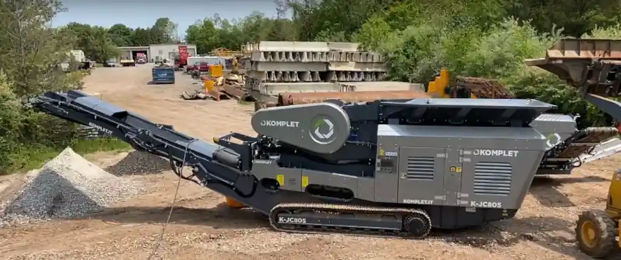Щековая дробилка K-JC-805 на полигоне