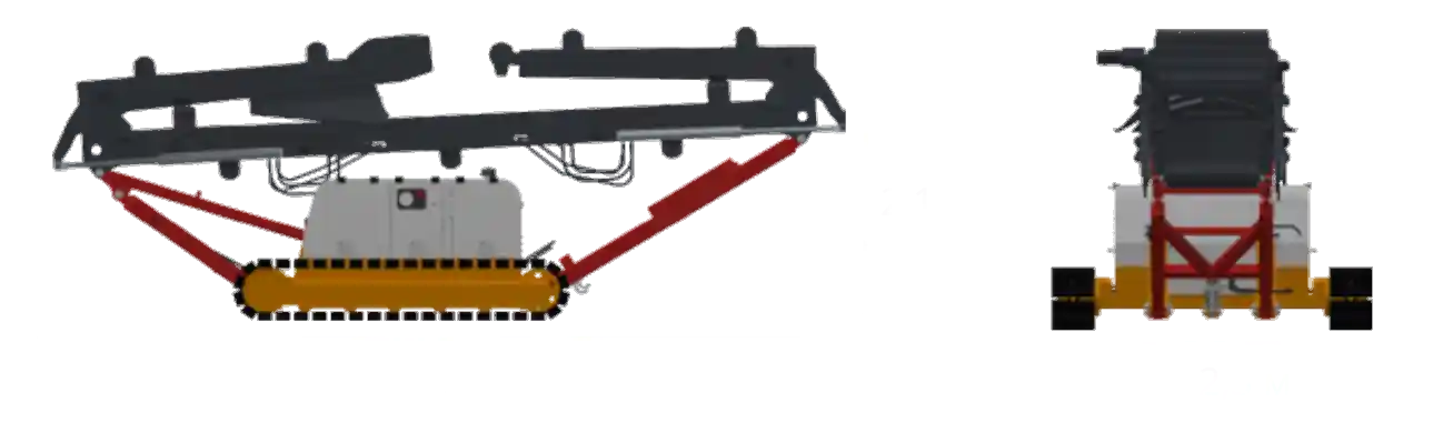 Транспортные размеры мобильного конвейера K-TC 460
