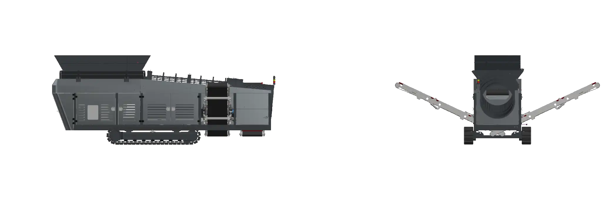 Размеры барабанного грохота K-TS 40