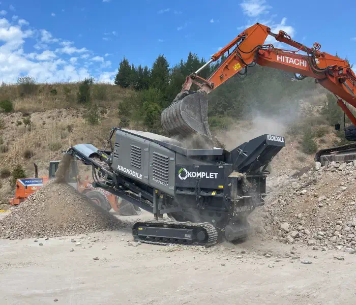 Мобильный шредер Кrokodile дробилка для бетона, дерева, резины