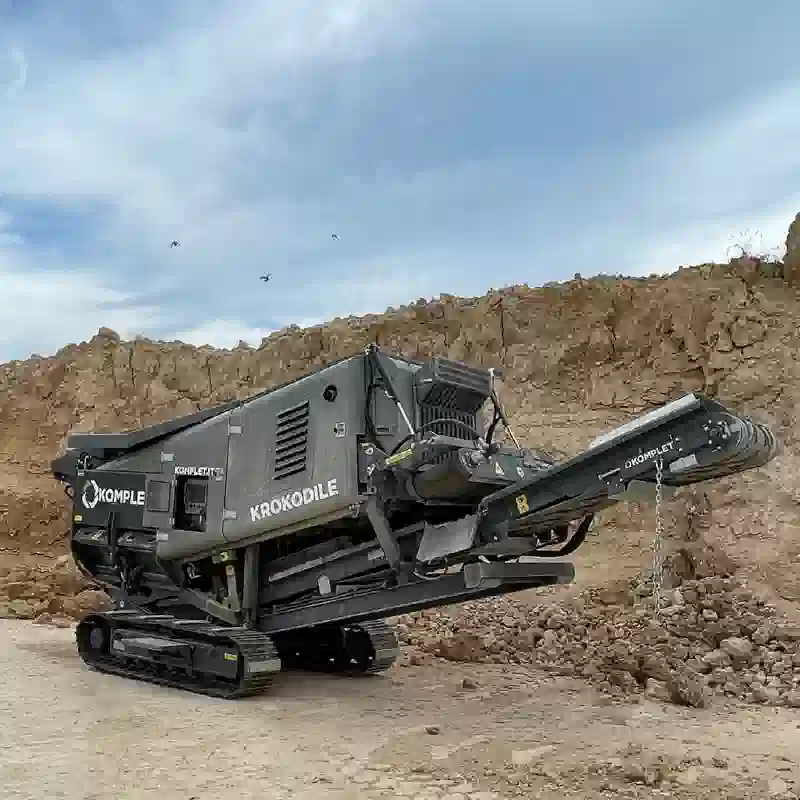 Мобильная дробилка Krokodile для бетона и дерева Komplet